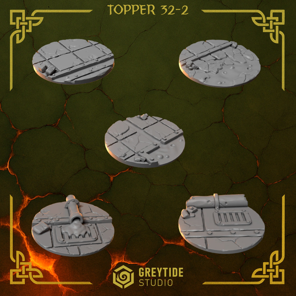 Socles 32mm Anvil Wardens lot 02 – Greytide Studio – Impression 3D Résine