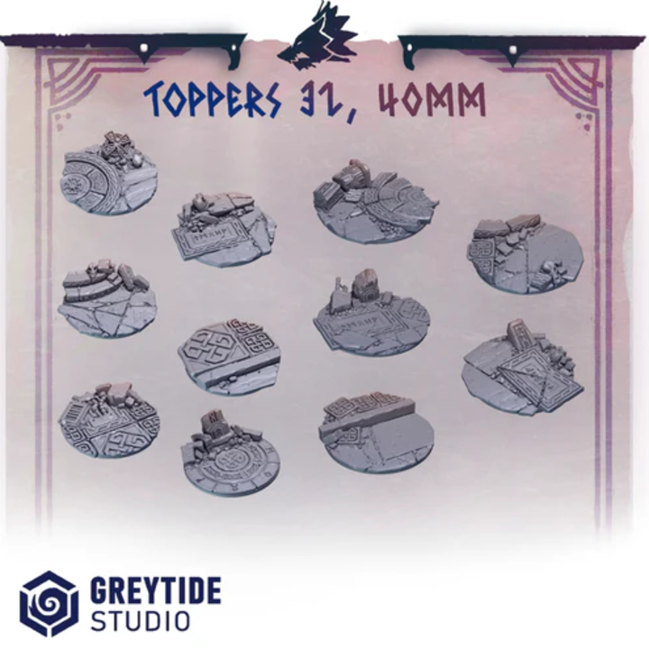 Socles 32-40mm Primal Hounds – Set de bitz personnalisés – Greytide Studio