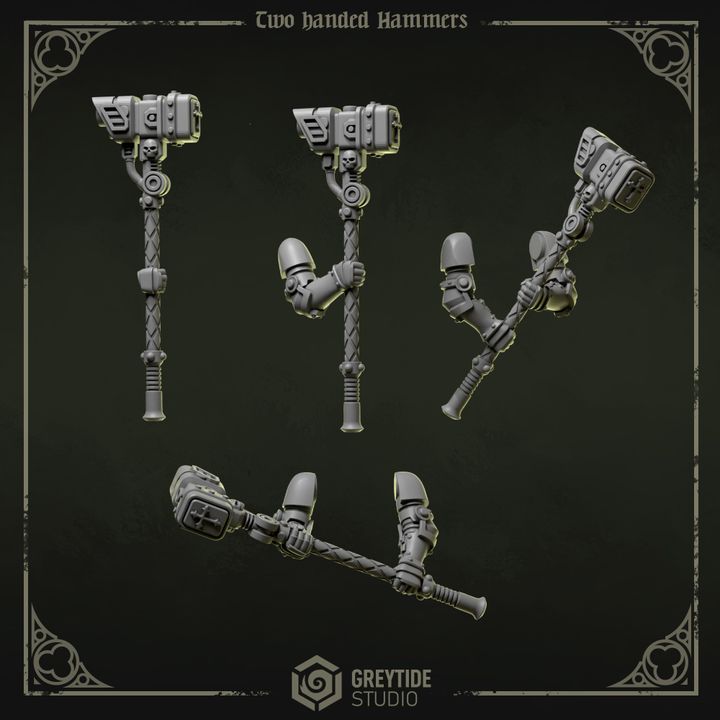 Marteaux à deux mains Pilgrims & Crusaders – Set de bitz personnalisés – Greytide Studio
