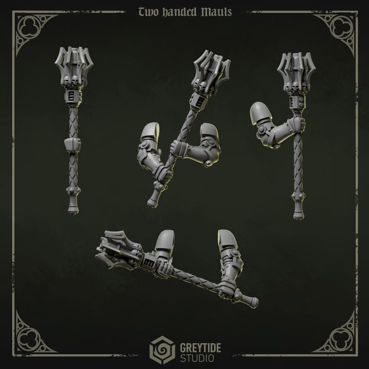 Masses à deux mains Pilgrims & Crusaders – Set de bitz personnalisés – Greytide Studio