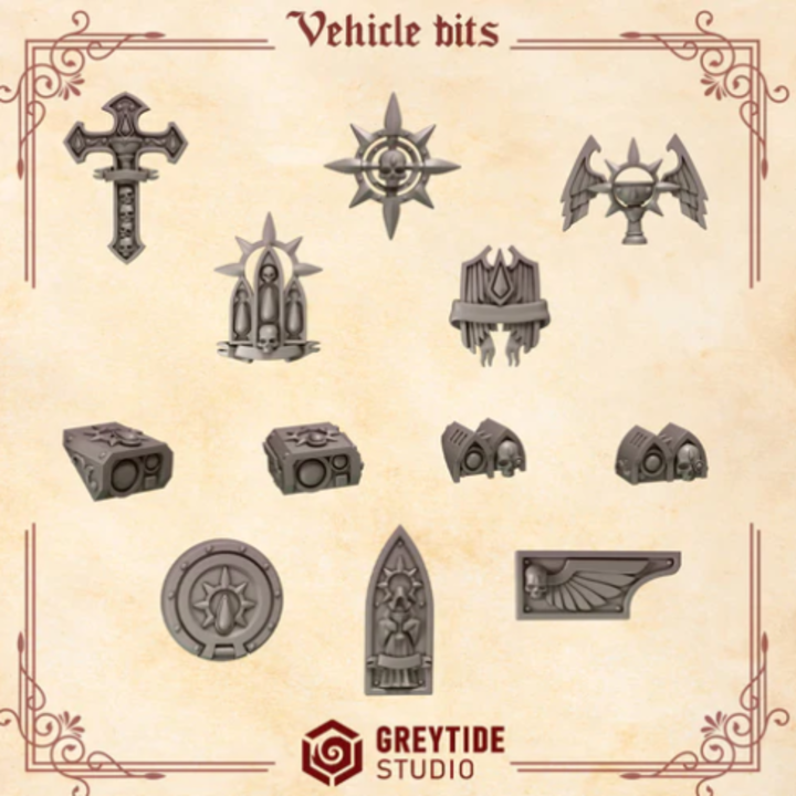 Décoration pour véhicules Crimson Lords – Set de bitz personnalisés – Greytide Studio